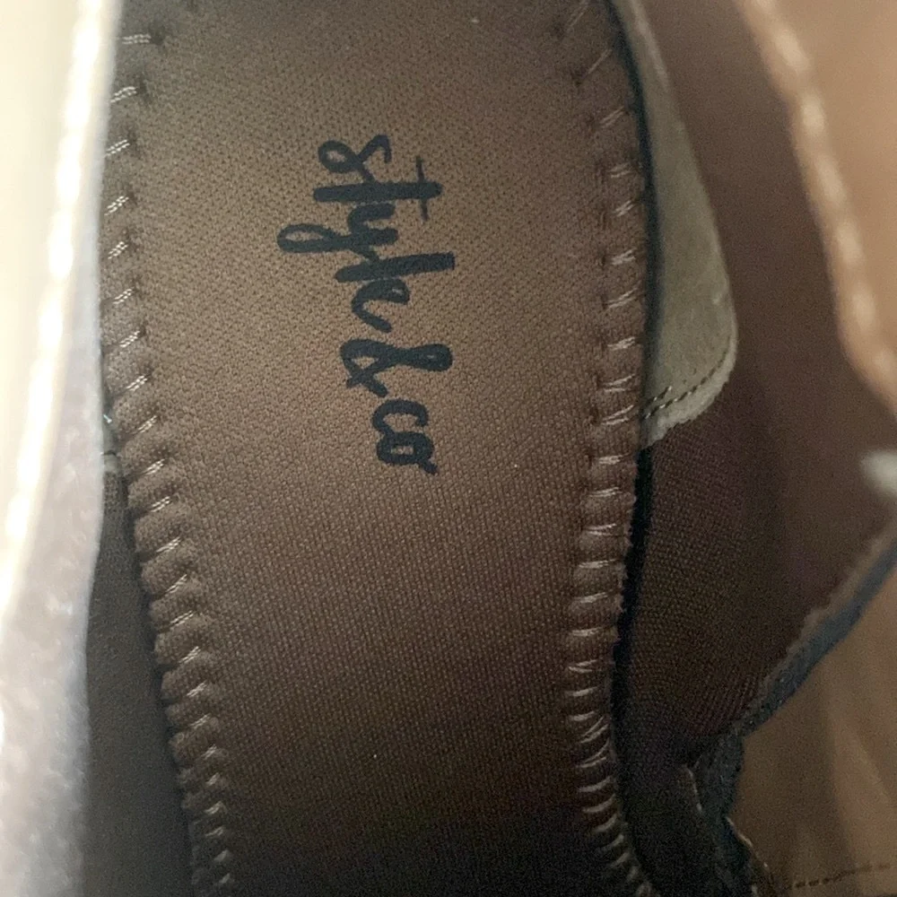 NIB [Style & Co.] Masrinaa Brown Leopard Ankle Block Heel Booties Women’s Sz 6 - Picture 13 of 14